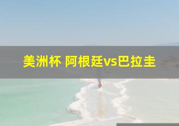 美洲杯 阿根廷vs巴拉圭